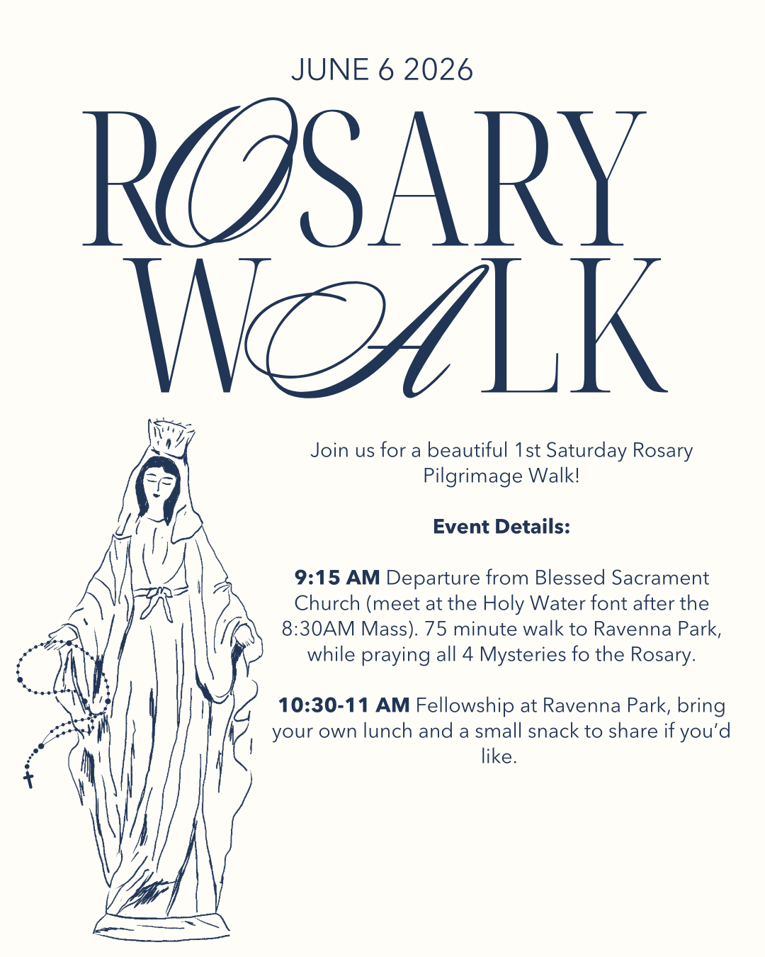 First Saturday Rosary Pilgrimage Walk