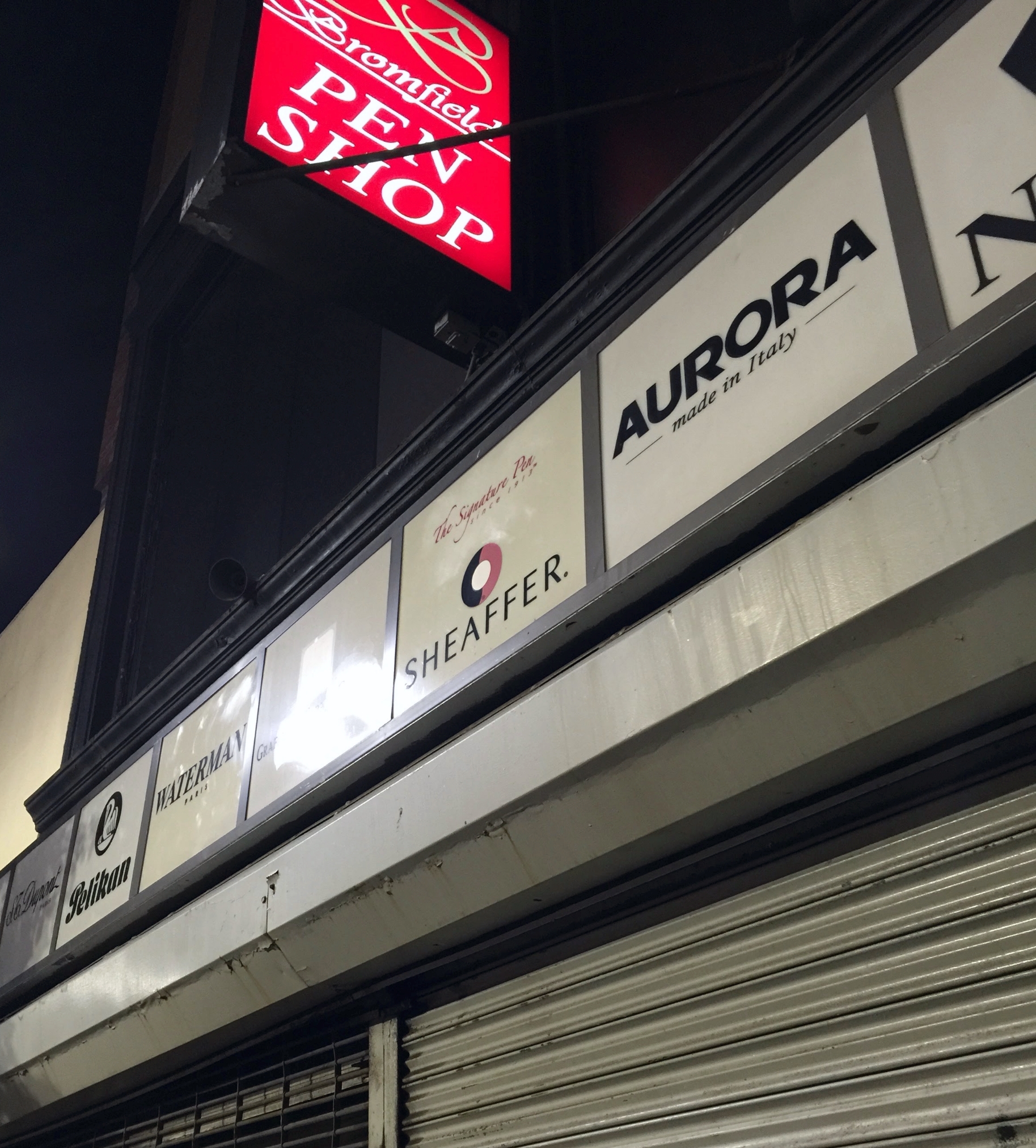 I end up spending more time in places like this than I do in Best Buy or the Apple store. (Bromfield Pens in Boston, taken on a late night walk during #INBOUND15)
