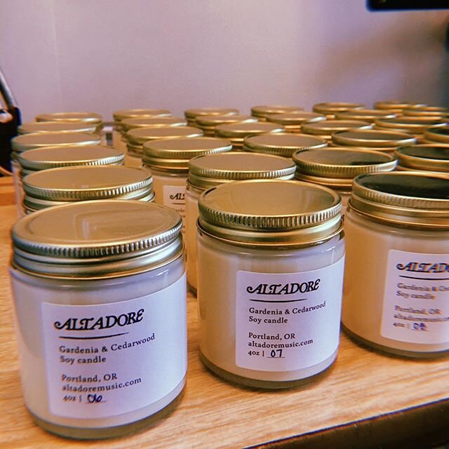 candle day. gettin&rsquo; ready for shipment to many who backed the Gardenia vinyl crowdfund. wax to pair with your wax get it 🌺