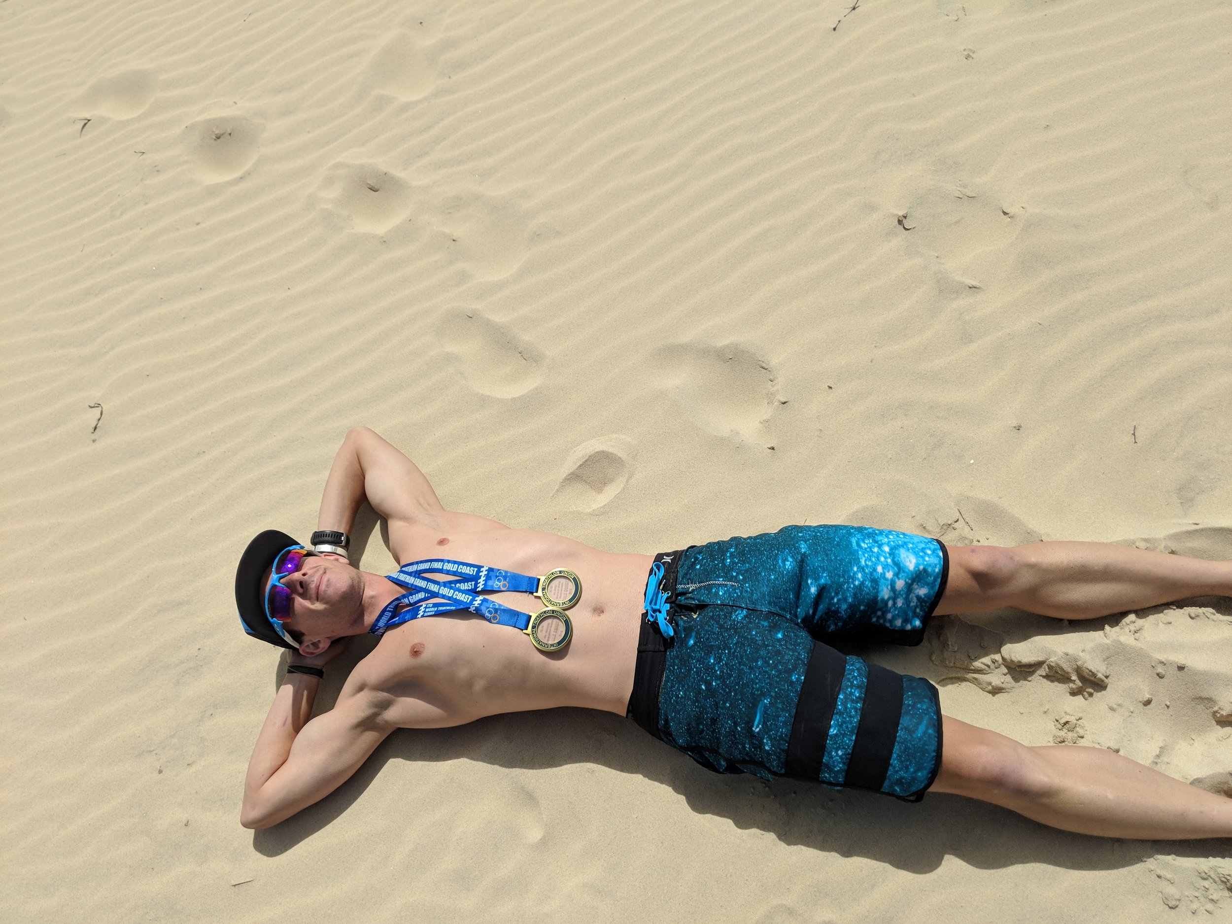 Relaxing on the beach