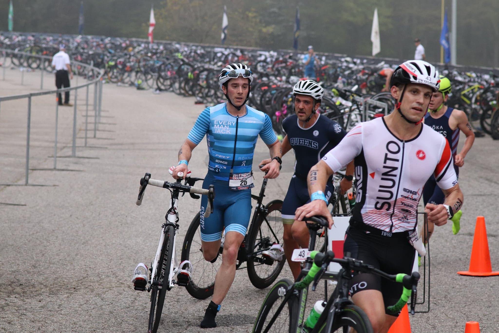 Proof that I was ahead of Justin for at least a very small time during the race!