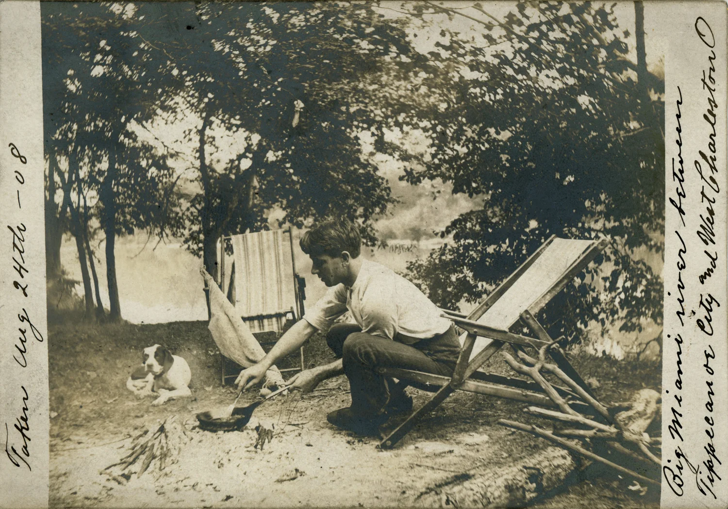 1908.08.24-Miami-river-campfire-with-dog.jpg