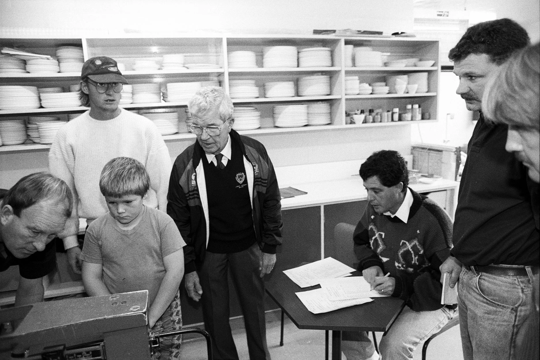 Weigh-in, Linwood Rugby Clubrooms, Christchurch, 1993
