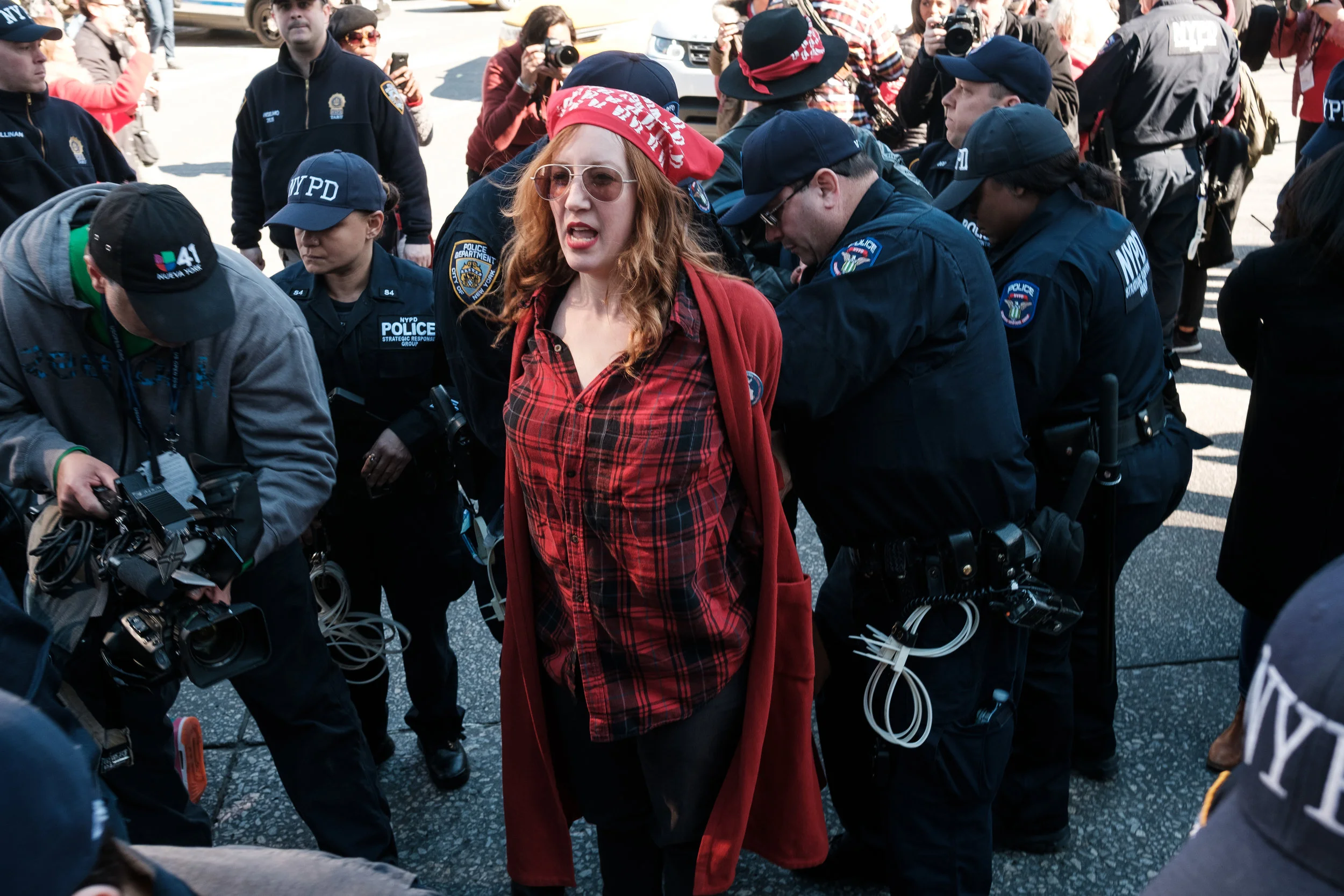 Moments of the arrests.