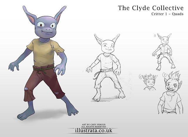 The Clyde Collective! A cute something that came out of NDA a little while ago. This one's 'Quads'. A lovable mischievous little fellow with the eyes of a worrying caffeine fiend.