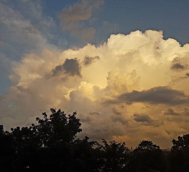 View from the office. Storms on their way? #Clouds #sunset