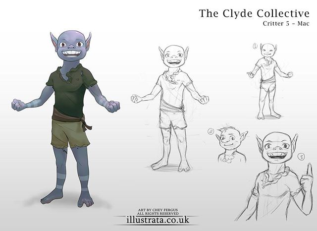 The Clyde Collective! A cute something that came out of NDA a little while ago. This one's 'Mac'. The jock of the group... kind of. Attractive in a goblin way, charismatic and possibly very annoying at times. Look at that defined chest! Almost boobul