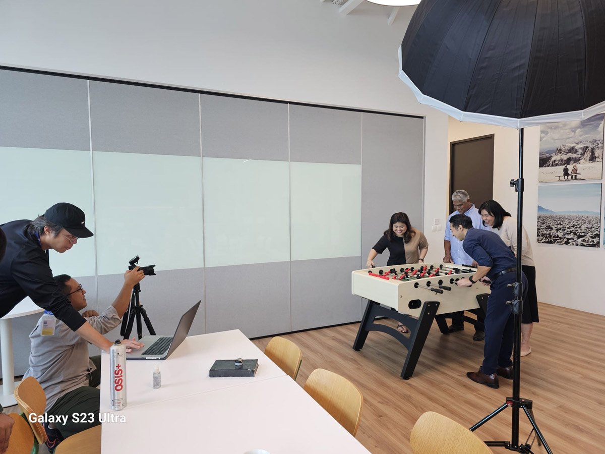 Behind the scenes of a photography production in Singapore.