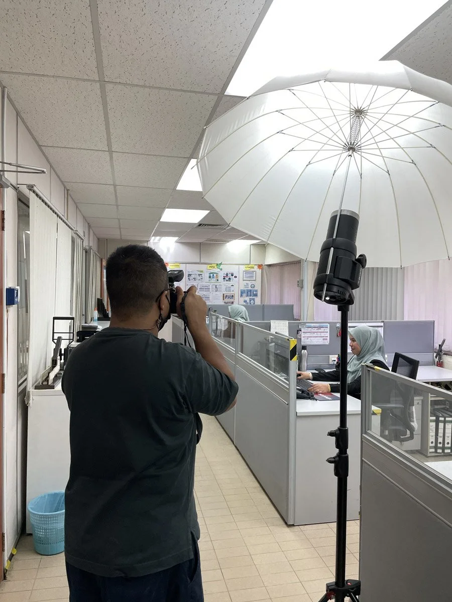 Behind the scenes of a photography production in Singapore.