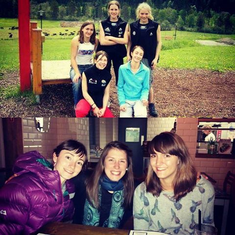 Natalie, Beth Monks (also one of my very first friends from the EYS) and me: 2005 vs 2016 - have we really changed? ;)