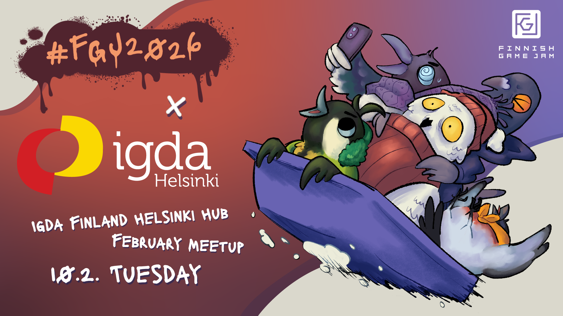 IGDA Helsinki February Meetup - FGJ26 Post Play Party
