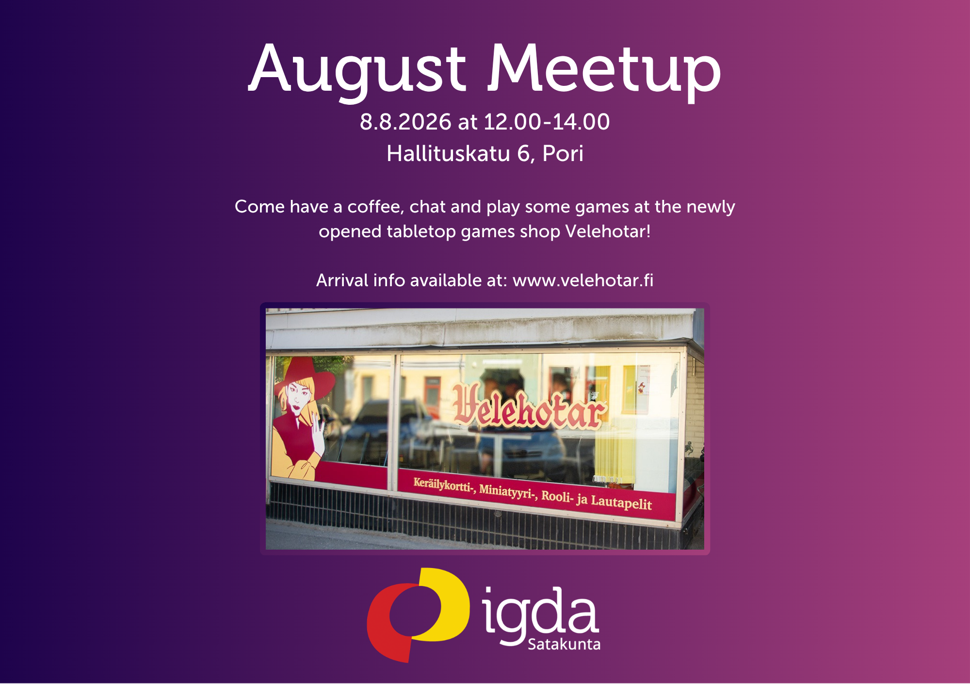 IGDA Satakunta August Meetup
