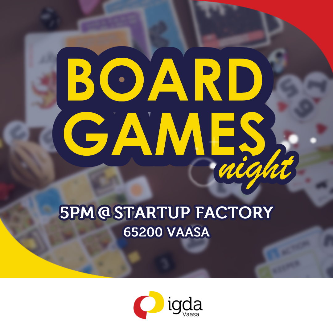 IGDA Vaasa Board Games Night - September 2026
