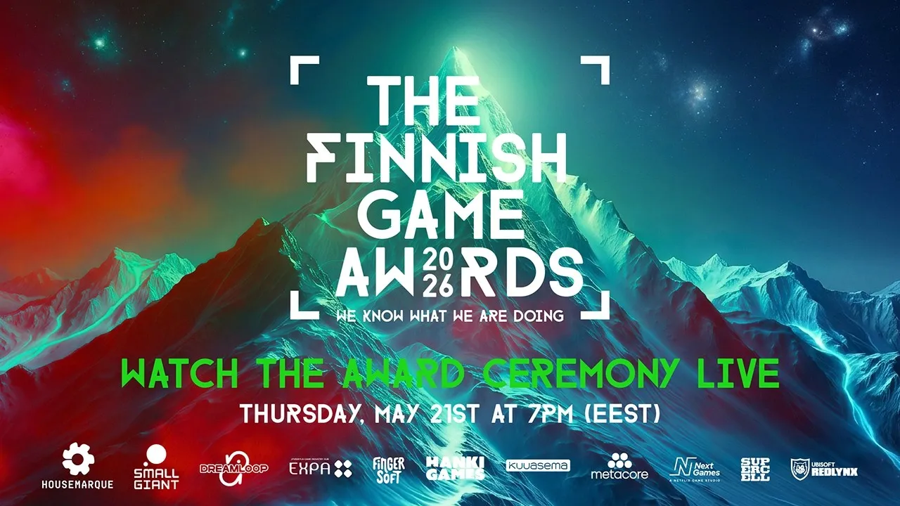 Finnish Game Awards Banner image Watch Awards Ceremony Live! Thursday May 21st At 7PM (EEST)