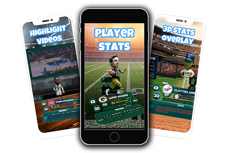 Bring your favorite athlete, celebrity, or even your own custom bobblehead to life with the AR Bobbles app! We developed this app from the ground up for our client Brand XR.