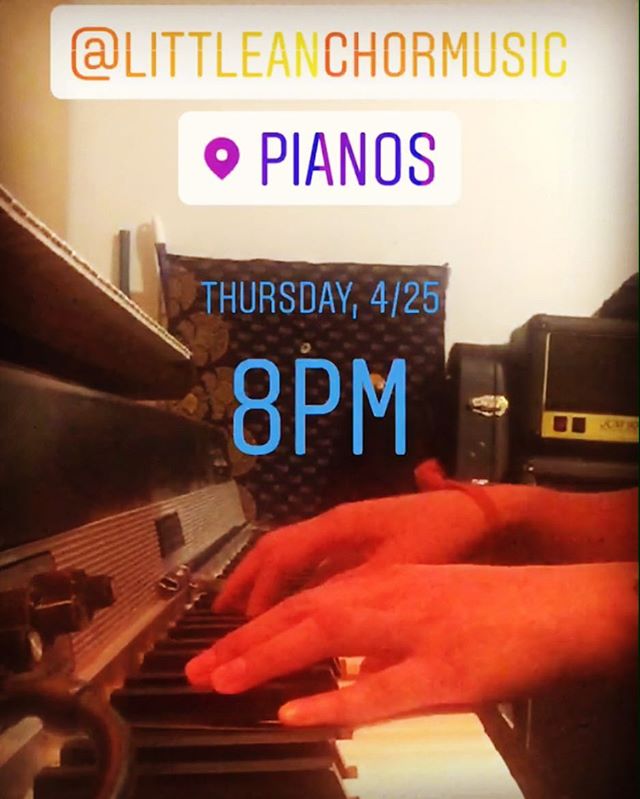 See you TONIGHT @pianosnyc!! We&rsquo;re on at 8pm 😎