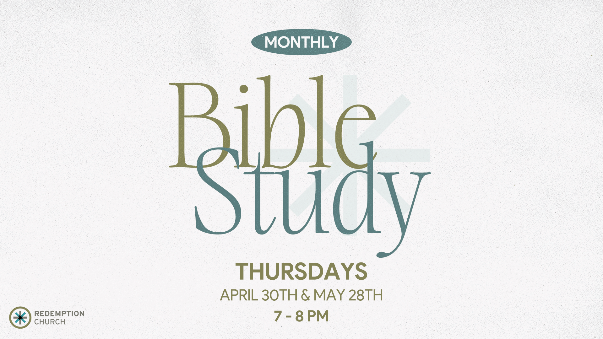 Monthly Bible Study - May