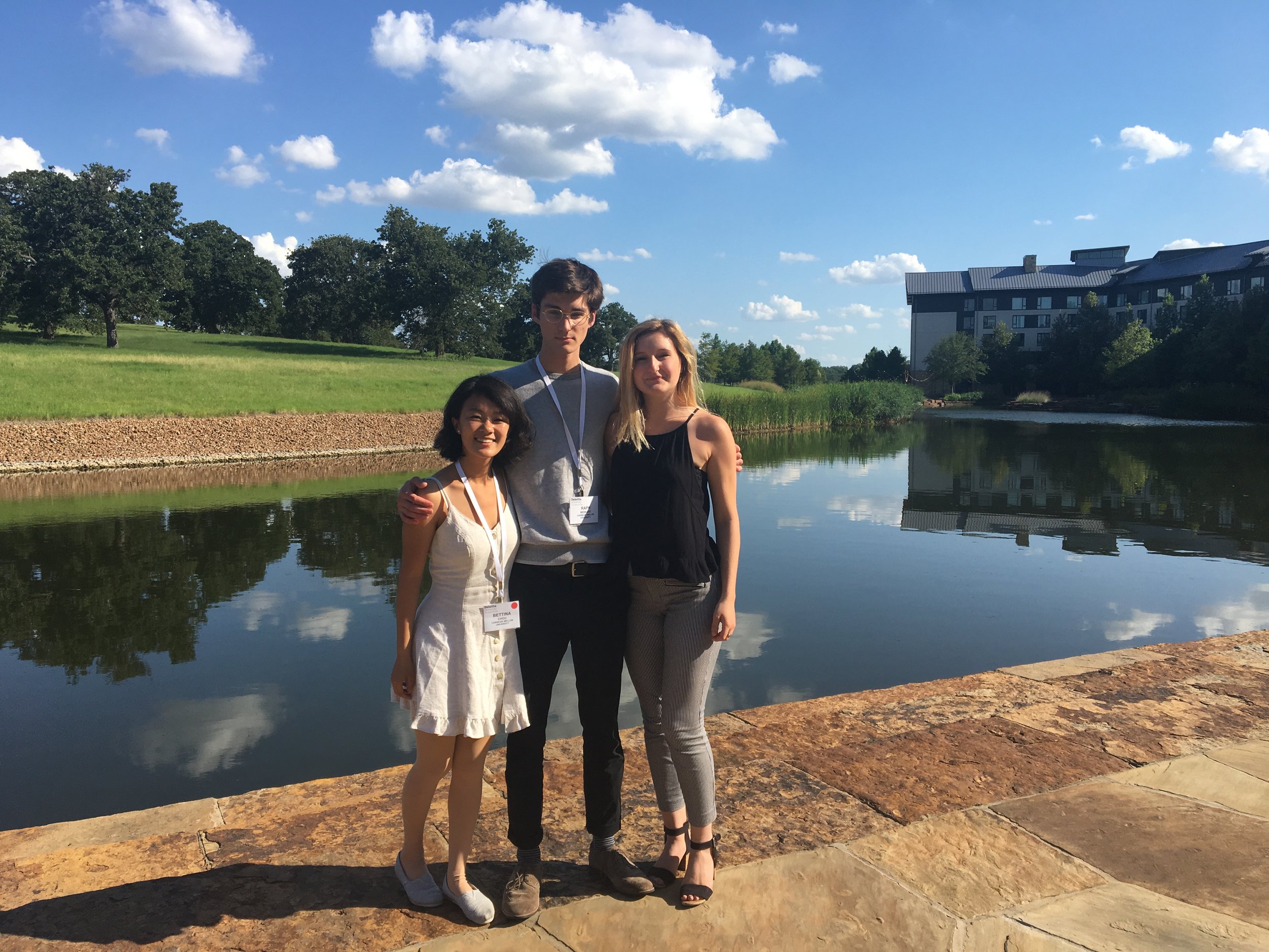With fellow design Summer Scholars Bettina Chou and Ariel Swift at Deloitte University (Dallas, TX)
