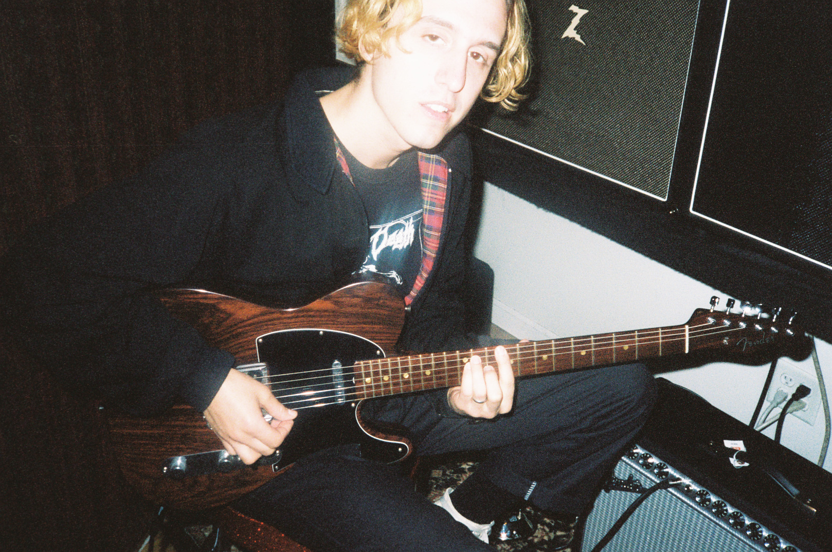 Dustin right before he purchased this George Harrison model Telecaster