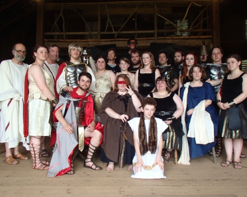 The Cast of OrangeMite's production of Julius Caesar.