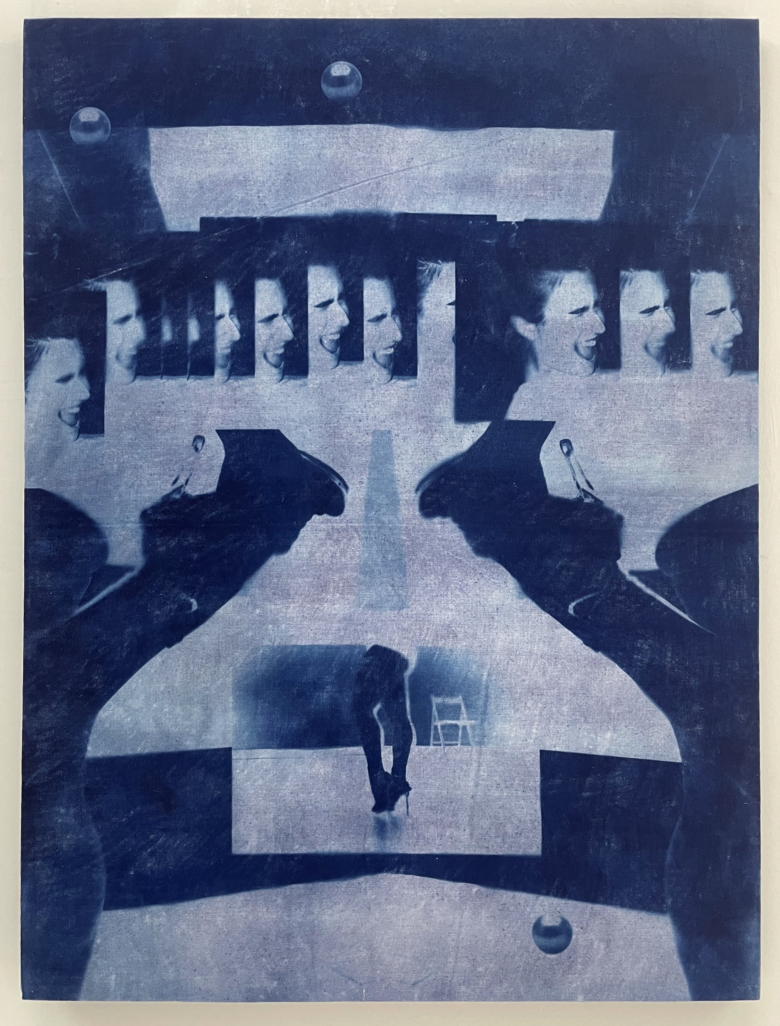  cyanotype on raw stretched canvas, 36” x 48” 