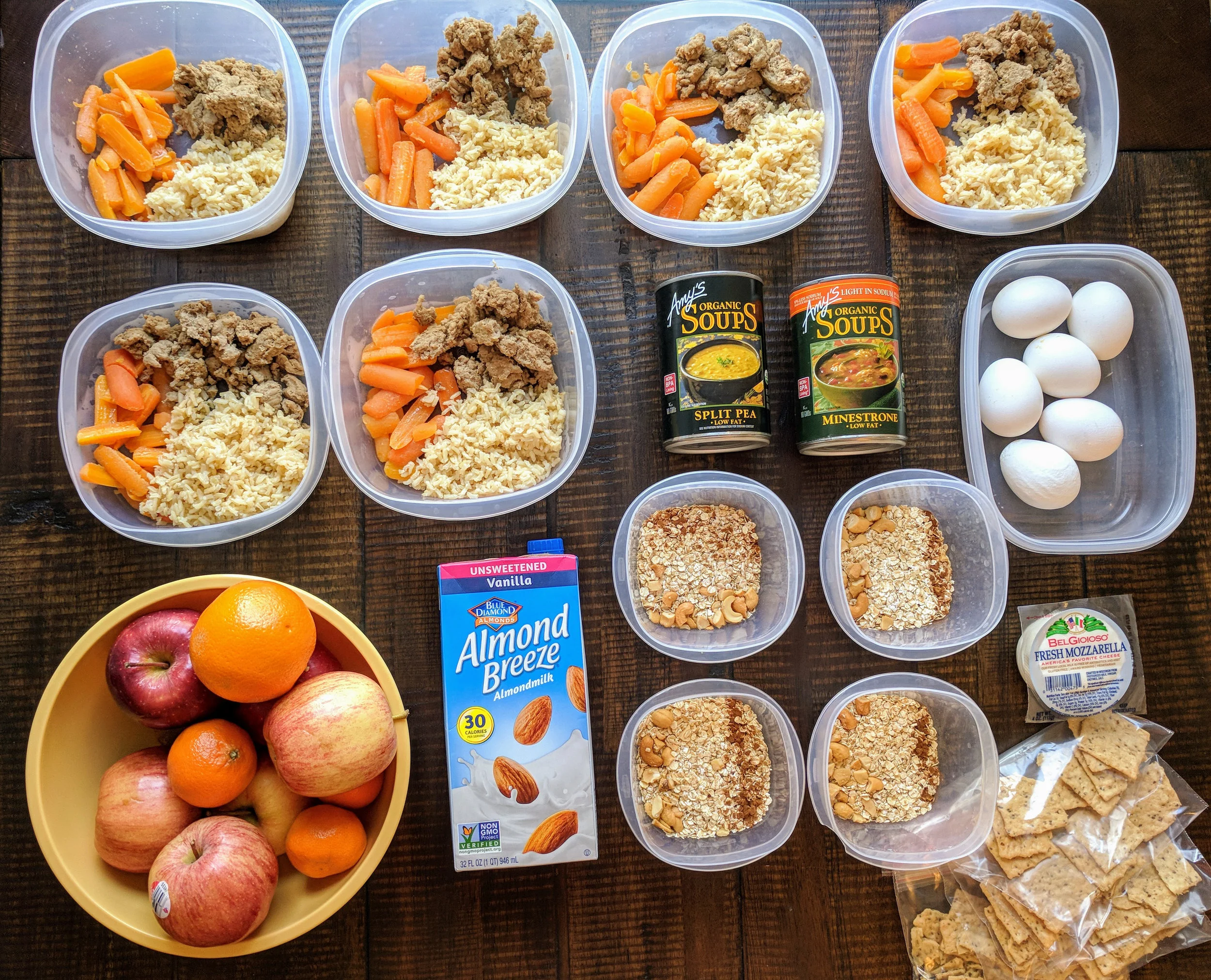 12 meals and 4 snacks completed in this meal prep in under 1 hour! 