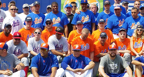 Service Members Wearing custom Army, Air Force, Navy, Coast Guard, and Marines Mets shirts.