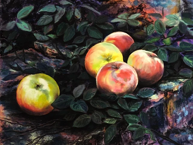 “apples of tuscany", dievole, italy Pastel Cheri GInsburg ©