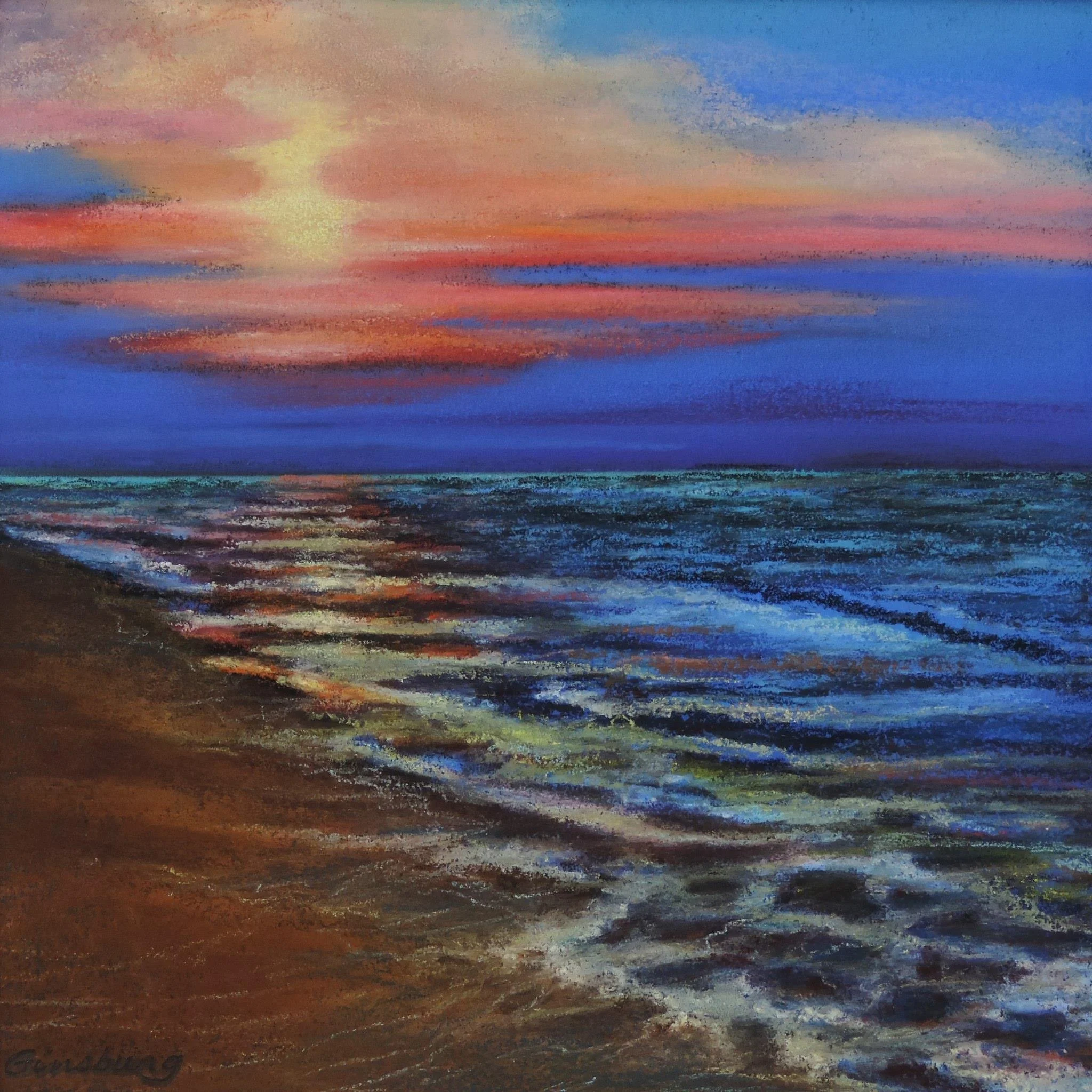 “Costa Rican sunset" Pastel Cheri GInsburg ©