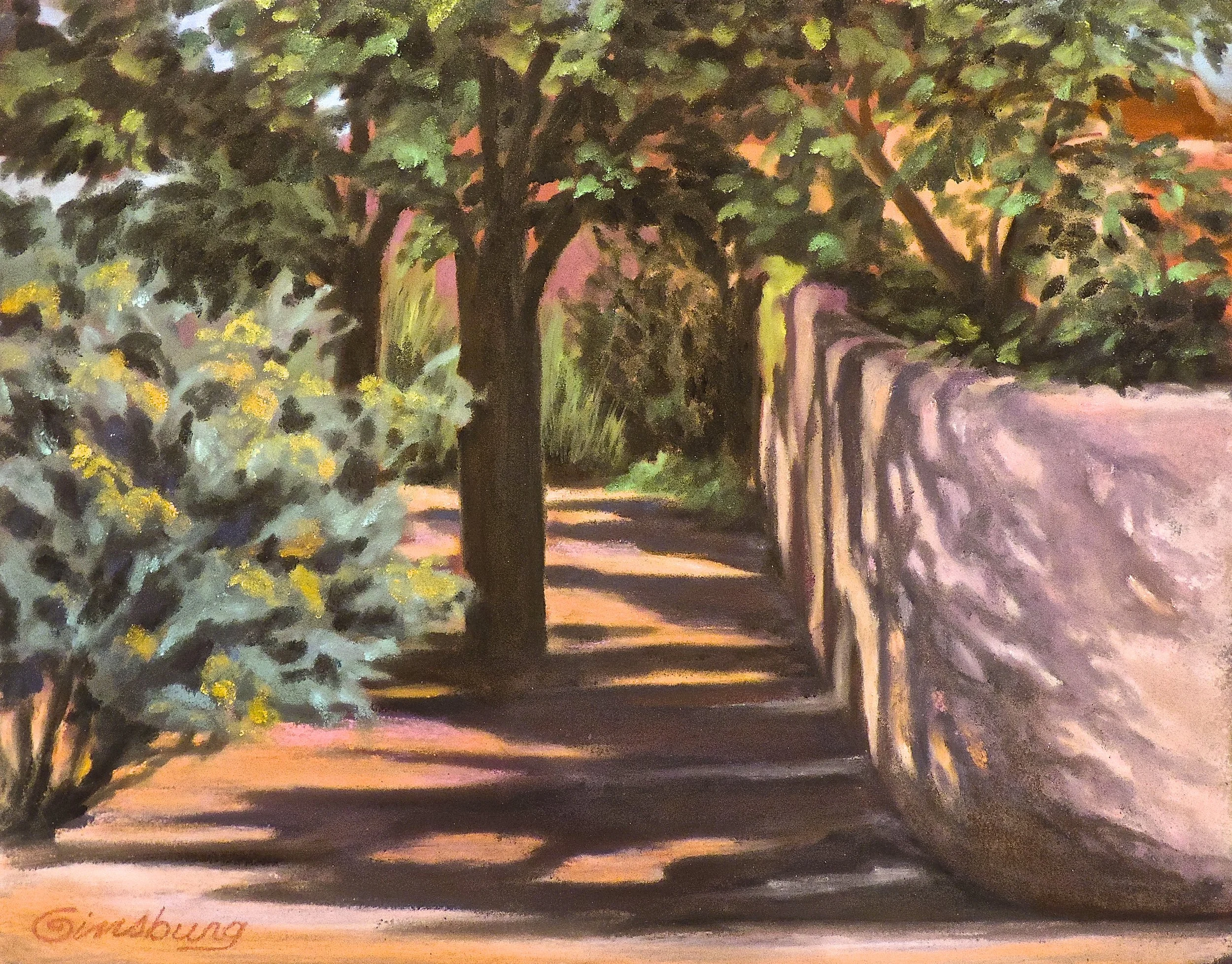 “AFTERNOON SHADOWS AT LAMY" Pan Pastel® Cheri GInsburg ©