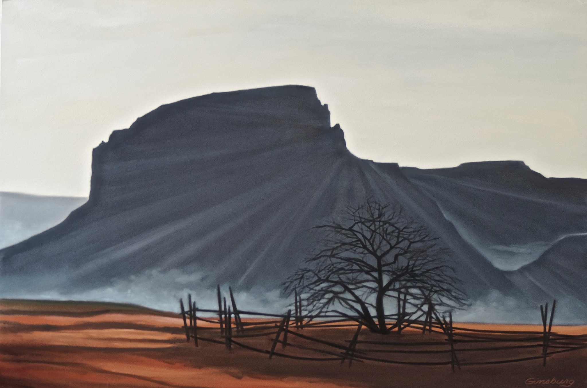 “MORNING MIST", GHOST RANCH, NM Pan Pastel® Cheri GInsburg ©