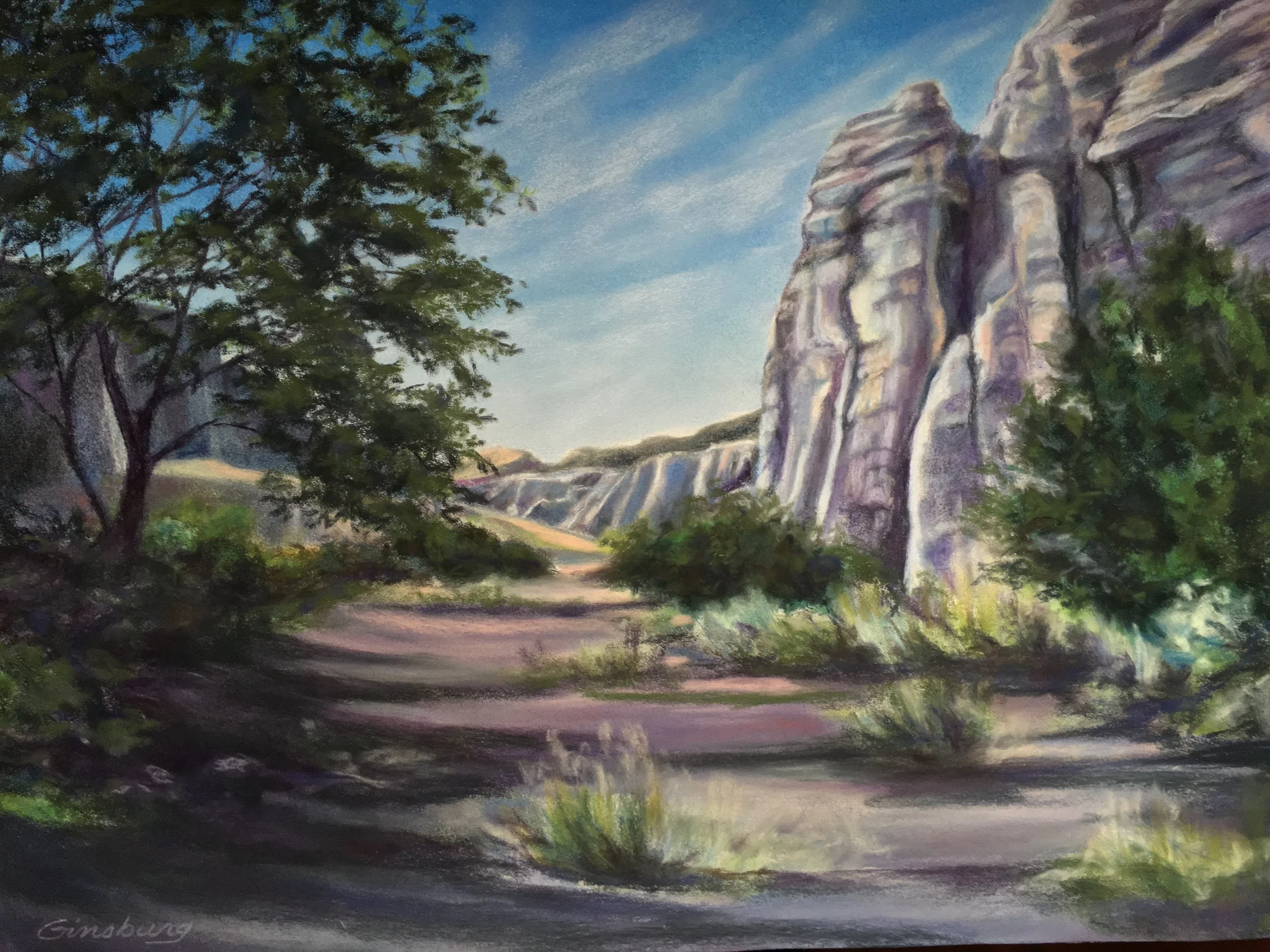 “THE WHITE PLACE", NEAR ABIQUIU, NEW MEXICO Pan Pastel® Cheri GInsburg ©