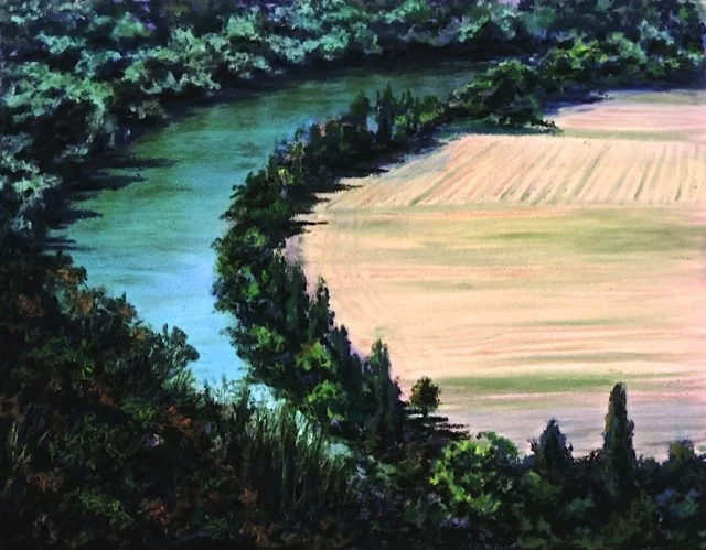 “lot river", near l'eveque, france PanPastel® Cheri GInsburg ©