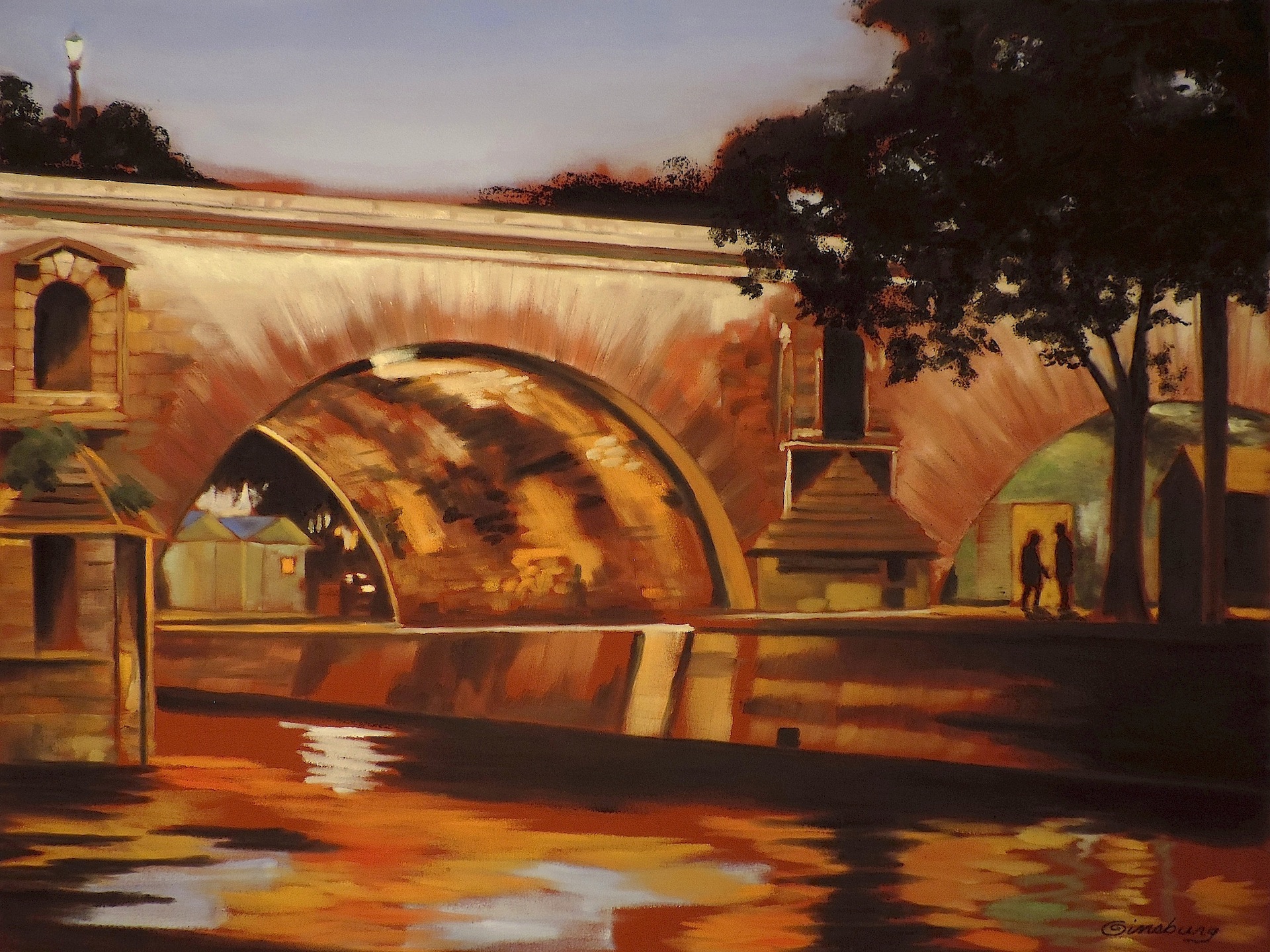 "secret rendezvous", pont st. marie, paris, france PanPastel® Cheri Ginsburg © Displayed by PanPastel® at the International Association of Pastel Societies Biennial Convention, Albuquerque, NM, 2015