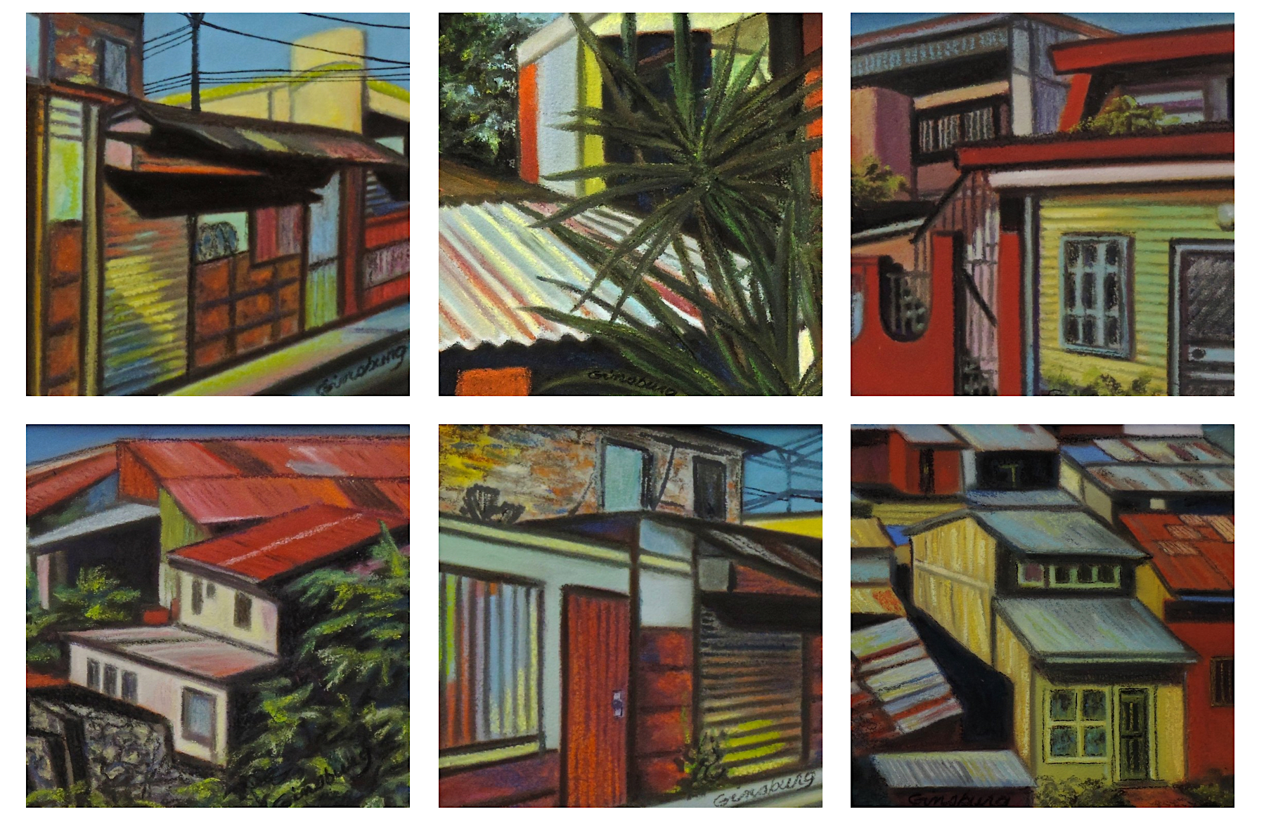“Costa Rica- URBAN SERIES" PanPastel® Cheri Ginsburg ©
