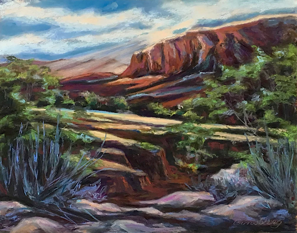 Untitled Ghost Ranch, NM Plein Air 11 x 14 Pastel Cheri GInsburg ©