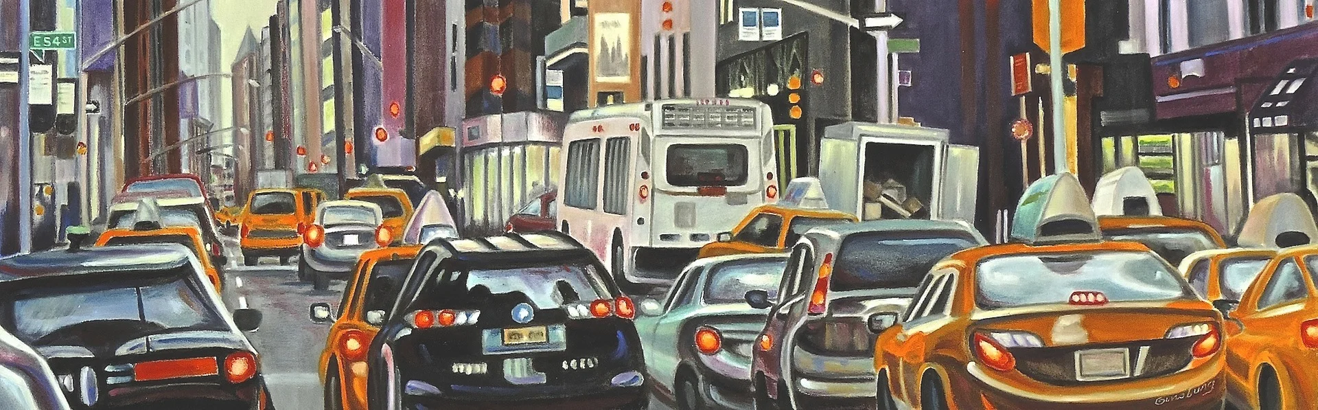 "Morning Commute" by Cheri Ginsburg© Displayed by PanPastel® at the International Association of Pastel Societies Biennial Convention