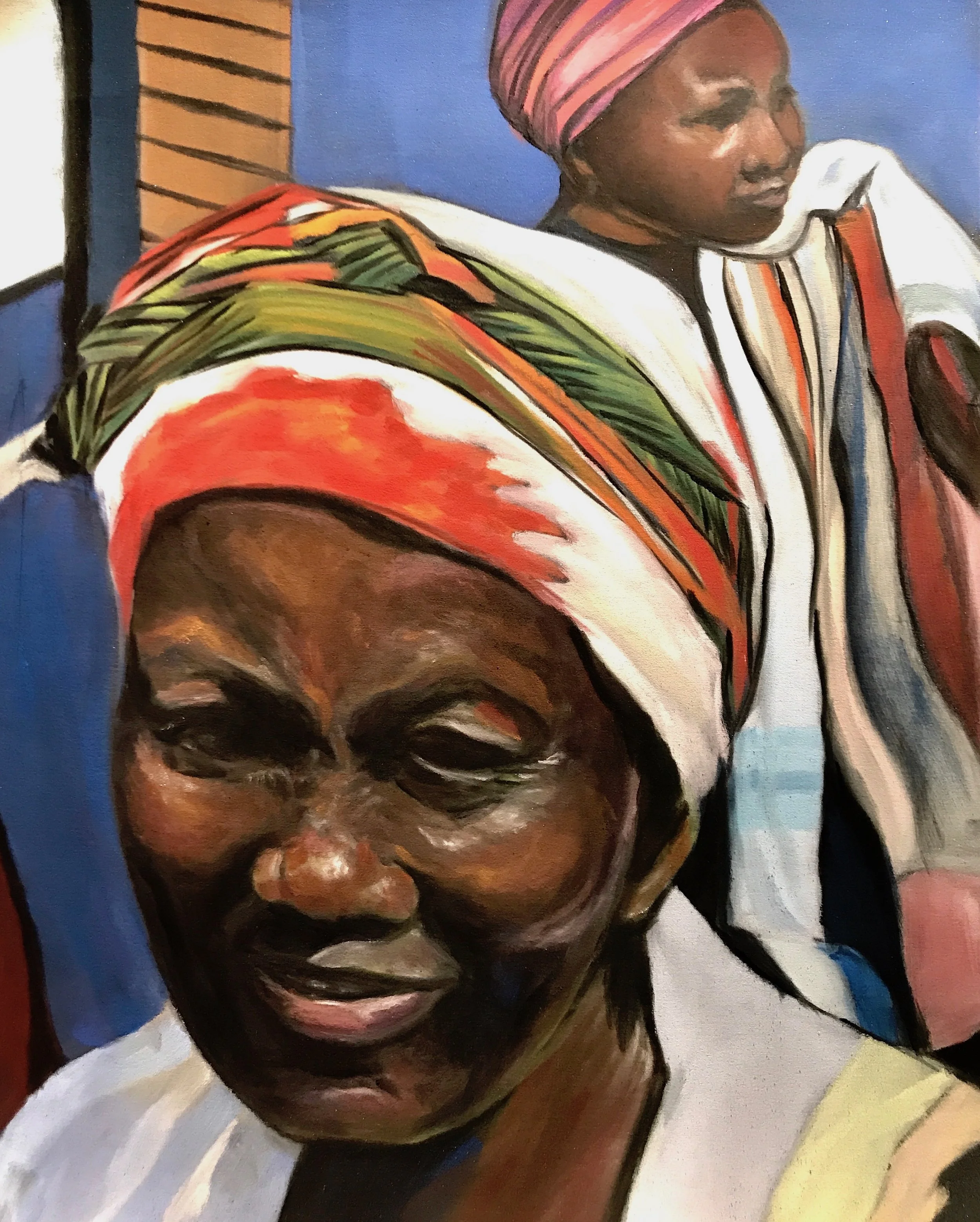 "WOMEN OF ZIMBABWE" 11 X 14 PanPastel on UArt paper Cheri Ginsburg© Juried selection 2018 UArt Online Exhibition