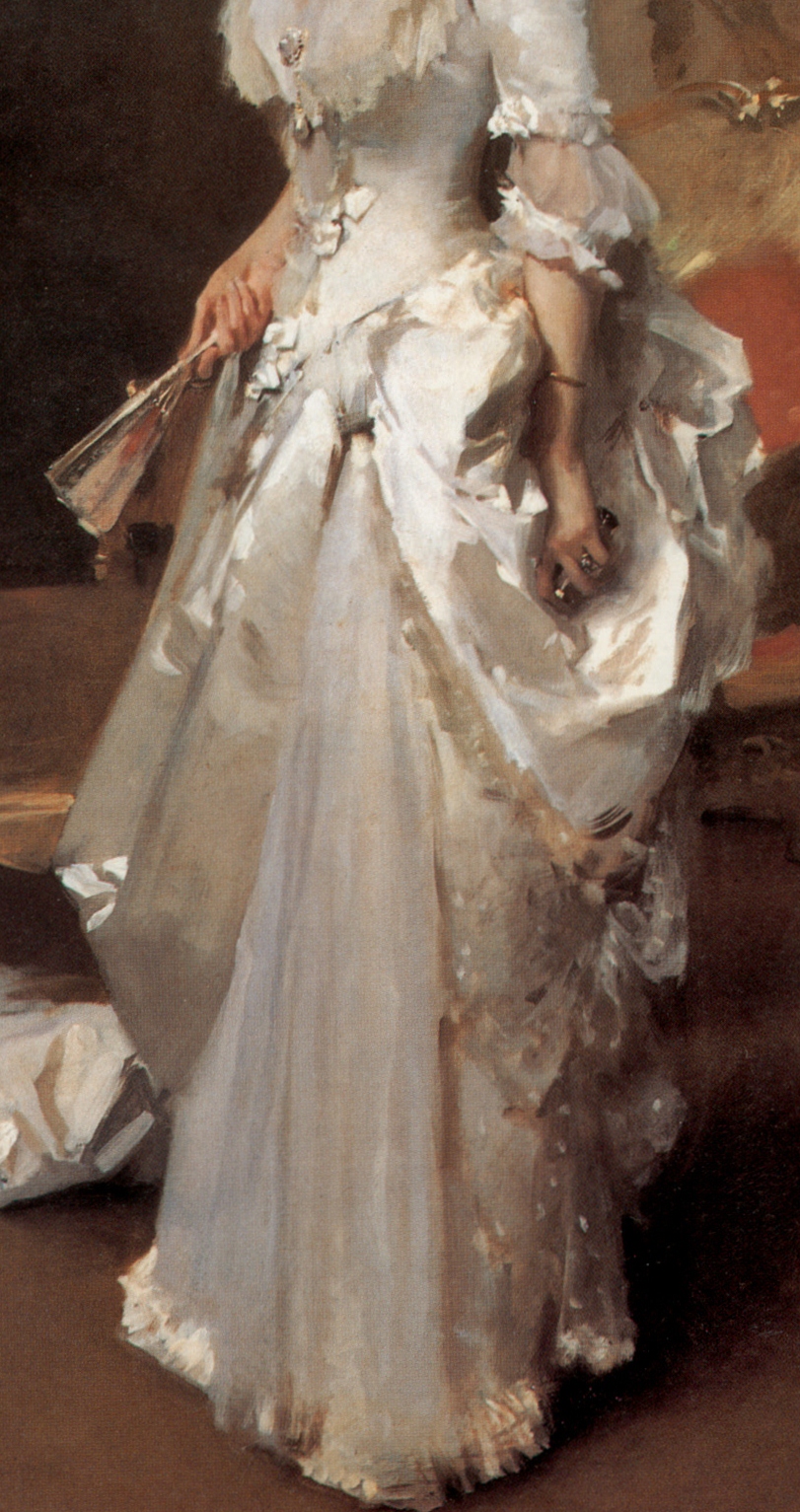 Close-up from John Singer Sargent’s Margaret Stuyvesant Rutherford White, 1883 Corcoran Gallery of Art, Washington D.C Oil on canvas 221 x 138.7 cm