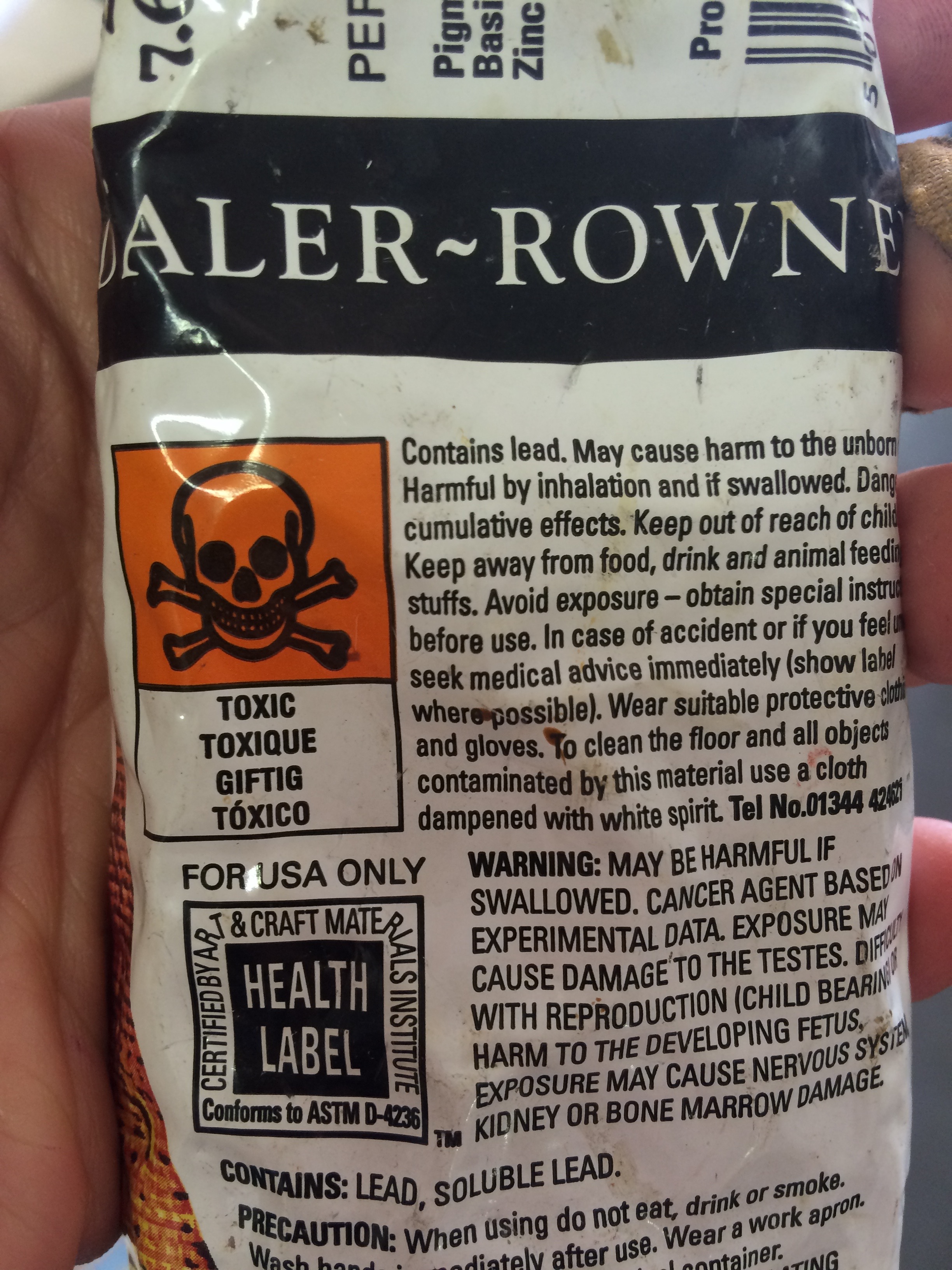 "May cause harm to the unborn..."