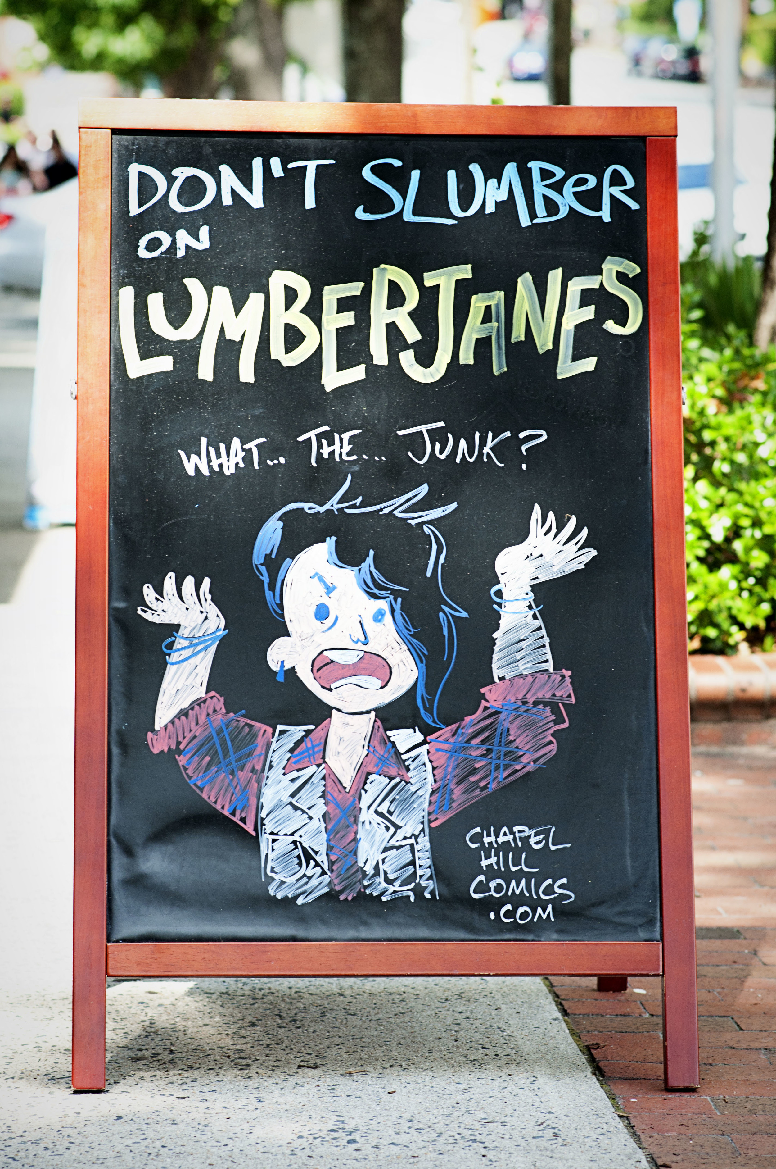 Chapel Hill - Franklin Street - sandwich boards - signs - summer - NC