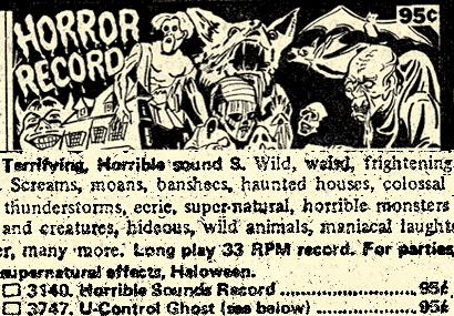 Johnson Smith Novelty Company's 'Horror Record'