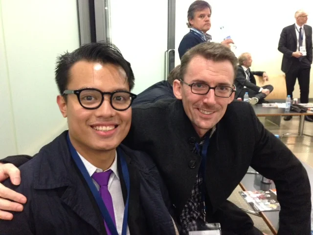 Look at my face. Beaming, like a true fanboy.