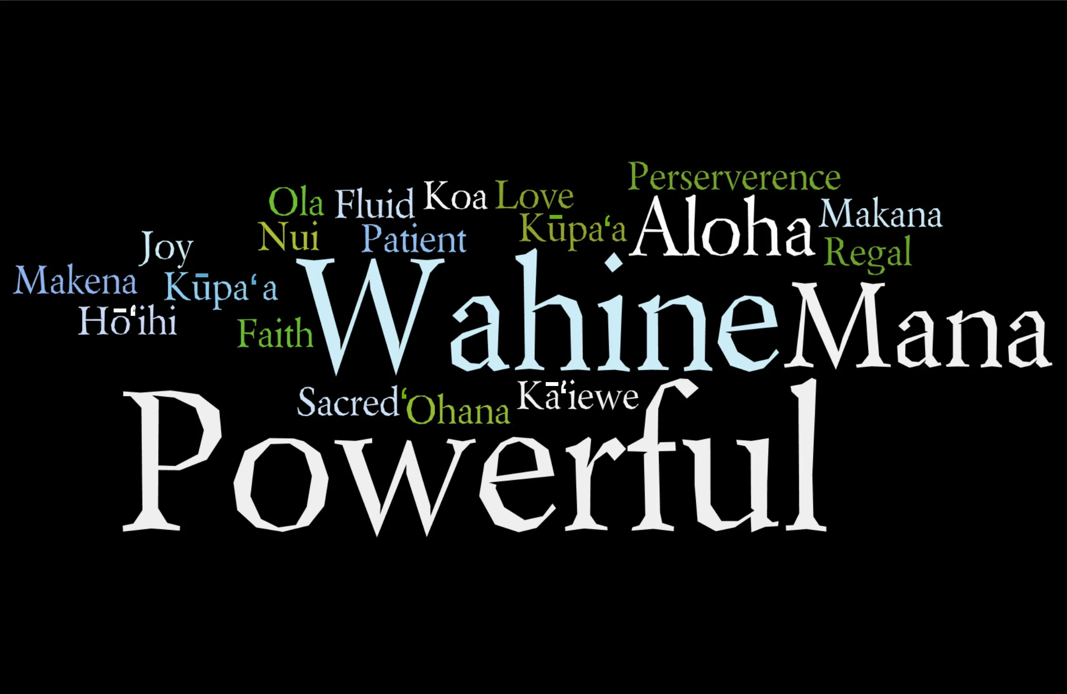 Word Cloud visual of participantsʻ chosen terms.