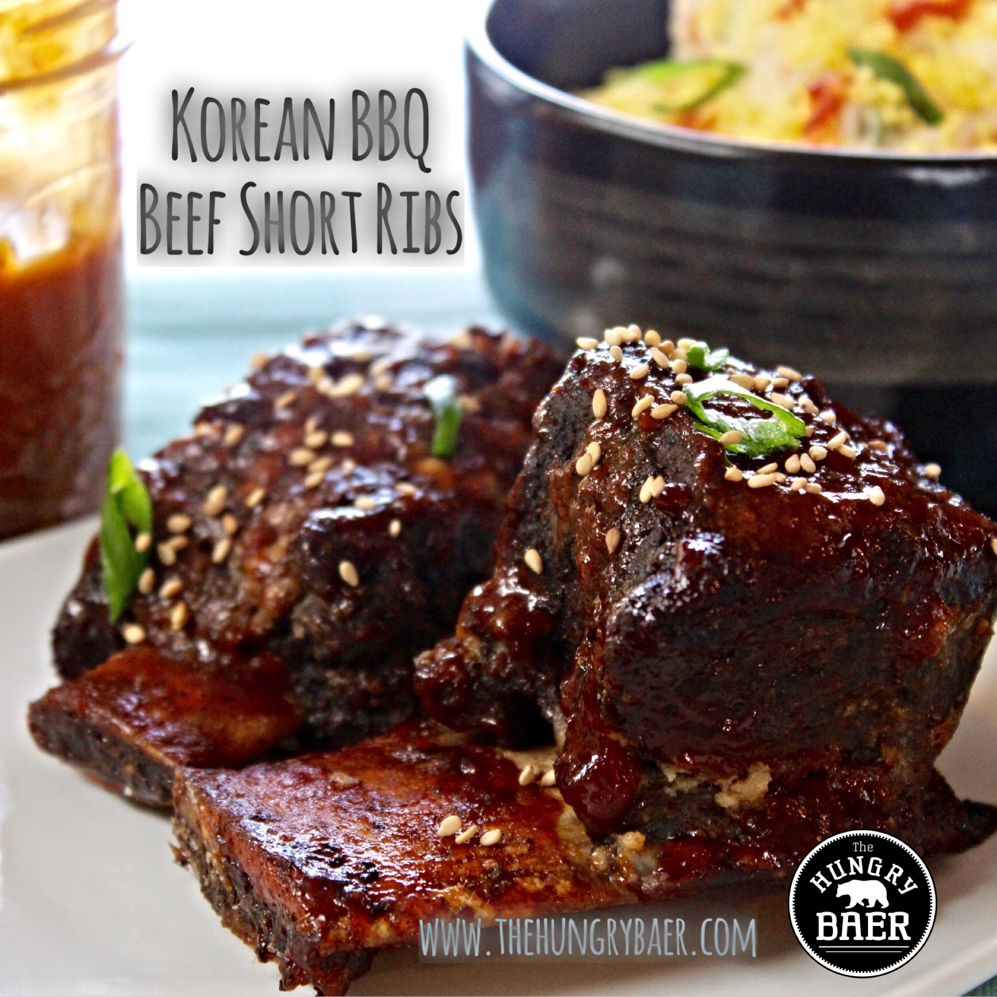 Korean Bbq Beef Short Ribs And Potato Salad The Hungry Baer