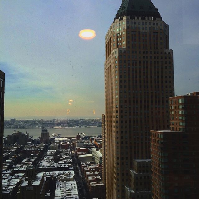 Our view from the 34th floor of the Crowne Plaza.