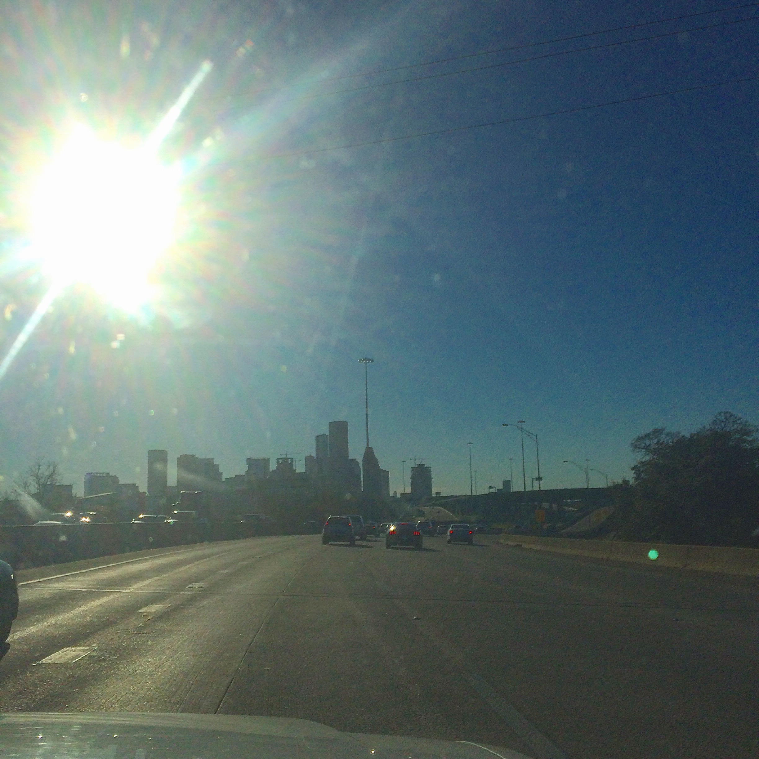 Entering into the Houston city-sprawl.... You can't tell really here, but this was somewhere between 16 and 20 lane highways....INSANITY.