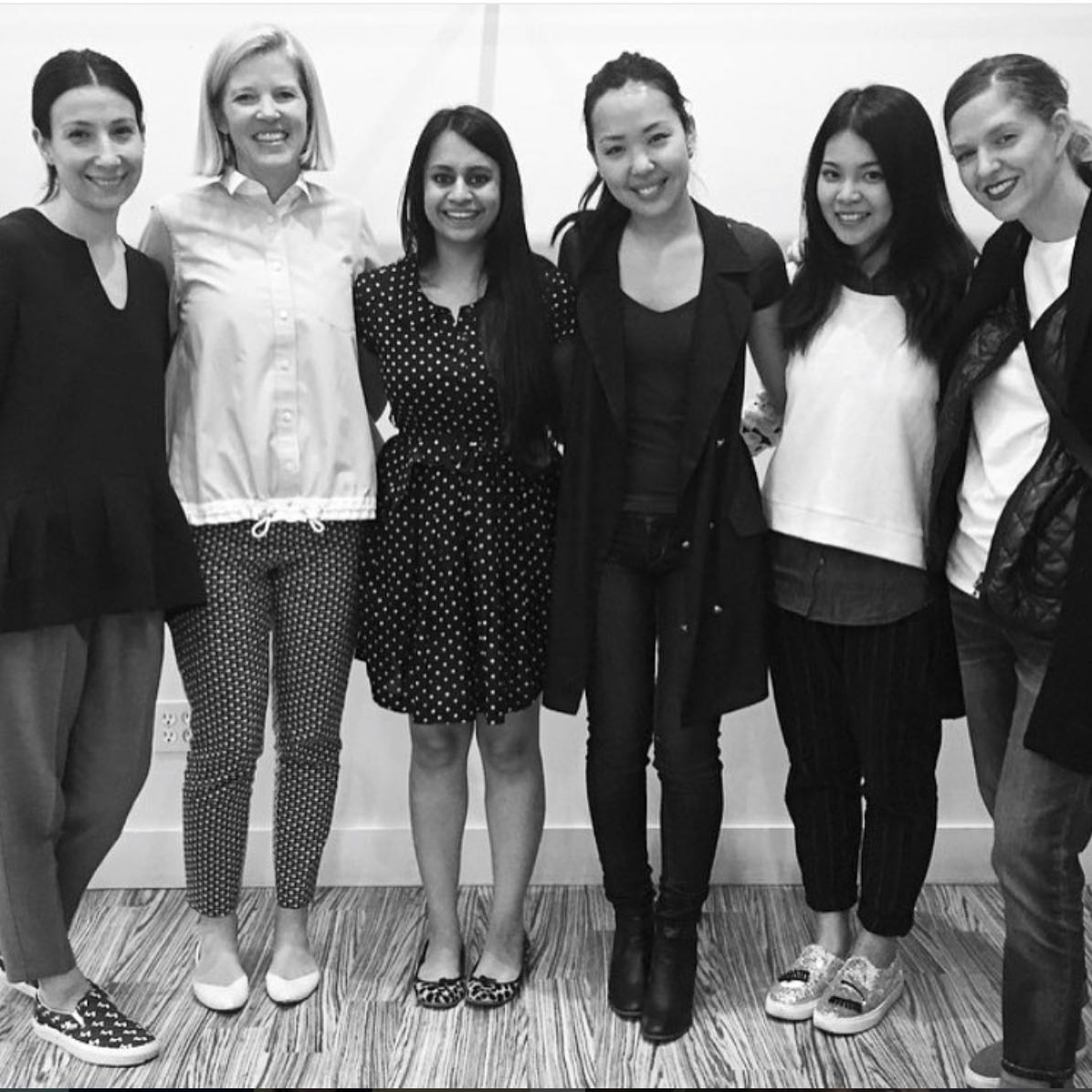 the 2015 Lela Rose design team: Leonora, Lela, me, Demi, Reni, Felicia (from left to right).