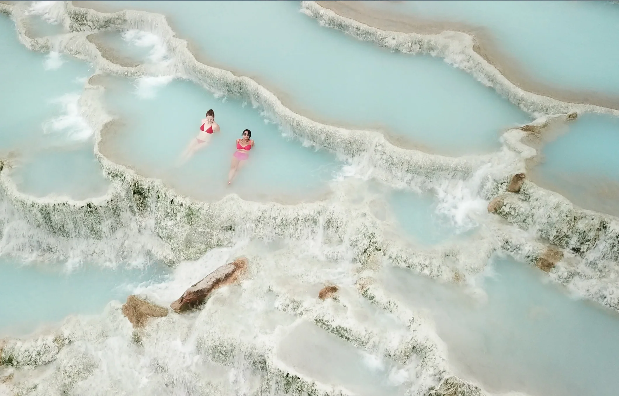 Cascate del Mulino geothermal spa in Saturnia, Tuscany.