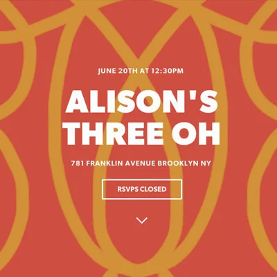    I'M THREE-OH'ING A BRUNCH...   